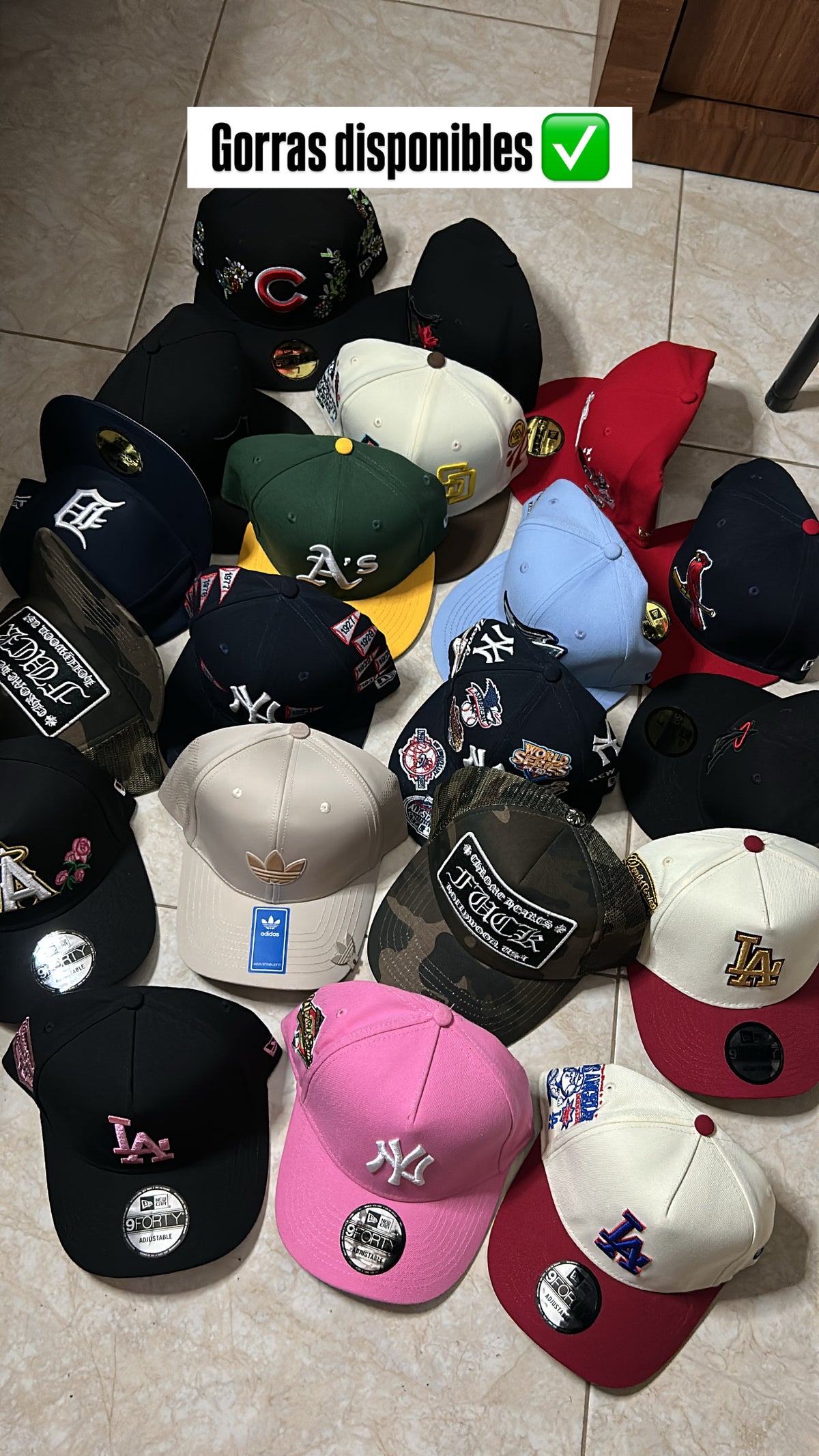Gorras disponibles
